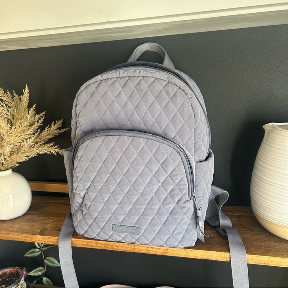 Vera Bradley Handbags - Vera Bradley Quilted Gray Backpack